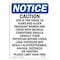 Signmission OSHA Notice, 5" Height, Caution Spa Is For Those 18 Years Sign, 5" X 3.5", Portrait OS-NS-D-35-V-10505 - alternate 1